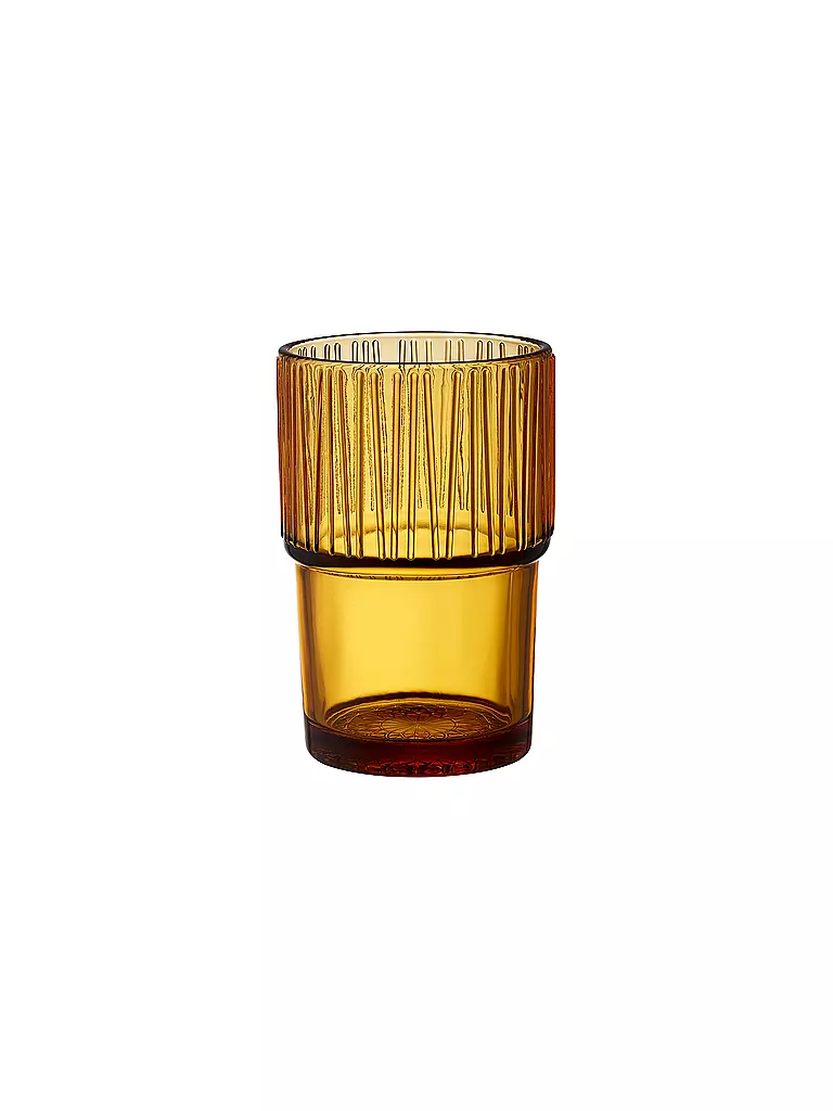 BITZ | Verre à boire KUSINTHA, lot de 4, 380 ml, ambre | 