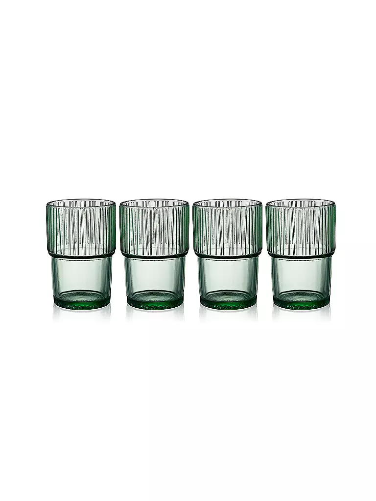 BITZ | Verre à boire KUSINTHA, lot de 4, 380 ml, vert | hellgrün