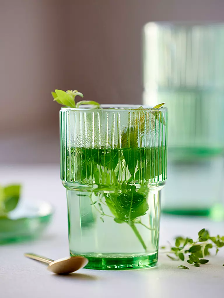BITZ | Verre à boire KUSINTHA, lot de 4, 380 ml, vert | hellgrün