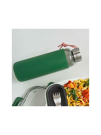 BLACK+BLUM | Bouteille d'eau en verre 0,6l Olive/Verre