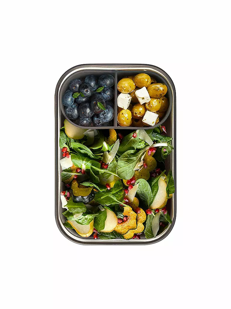 BLACK+BLUM | Boîte de conservation - Grande boîte à lunch 19x13,5cm Olive/Acier inoxydable | 