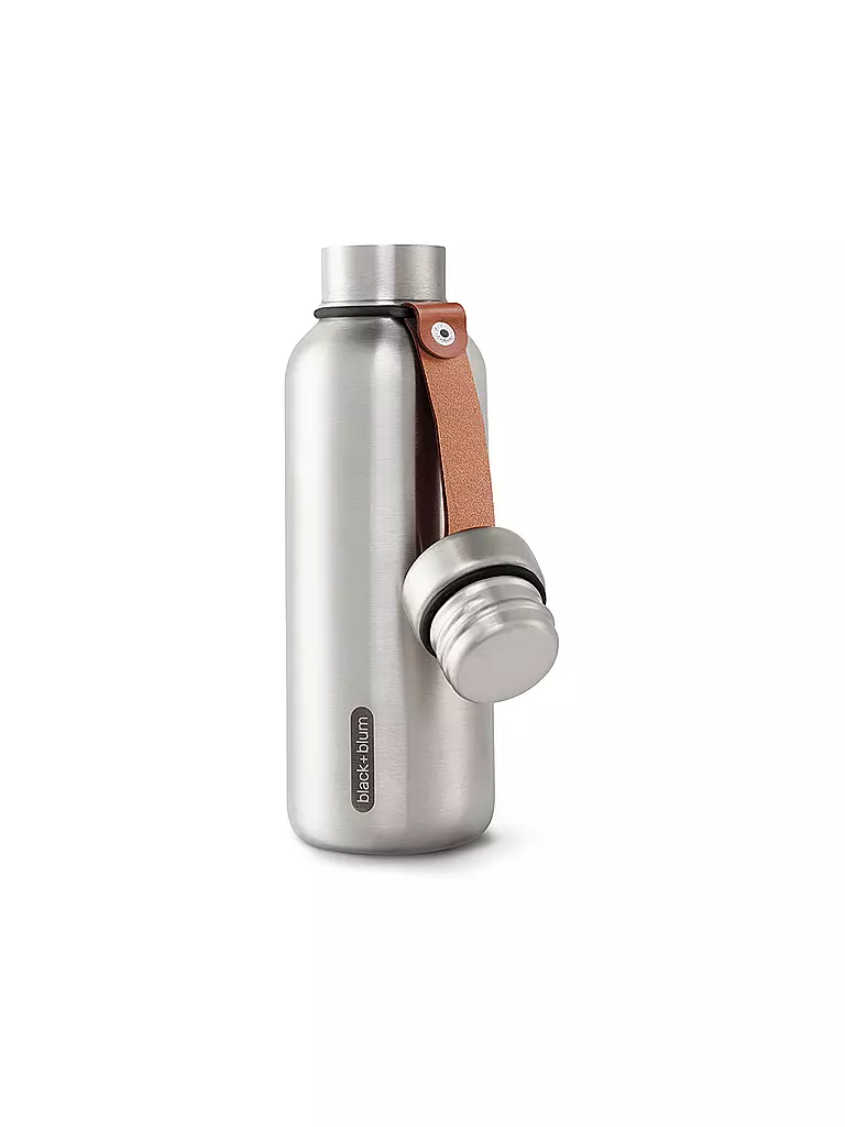 BLACK+BLUM | Bouteille isotherme 0,5 l Noir/Acier inoxydable | Noir