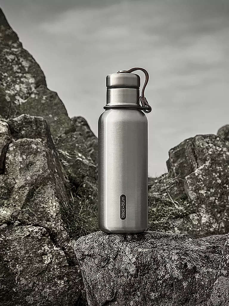 BLACK+BLUM | Bouteille isotherme 0,5 l Noir/Acier inoxydable |