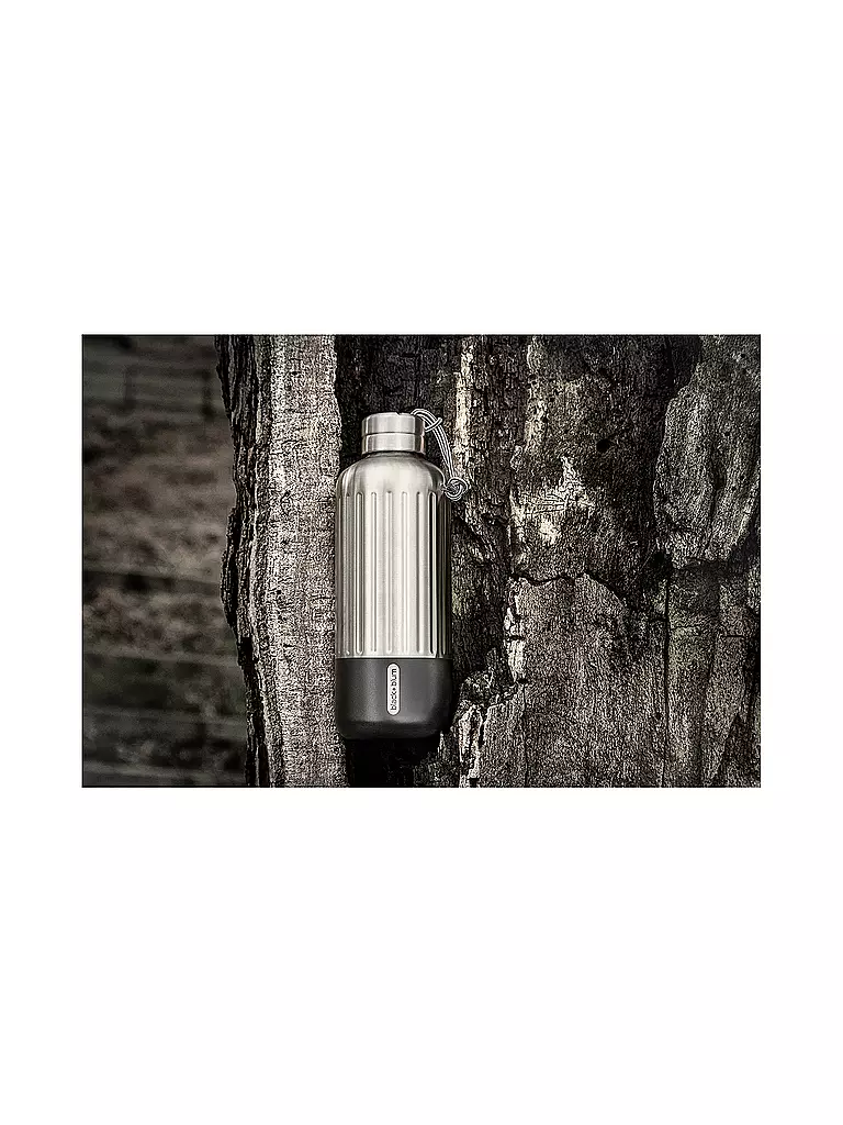 BLACK+BLUM | Bouteille isotherme EXPLORER 0,85 l Noir/Acier inoxydable |