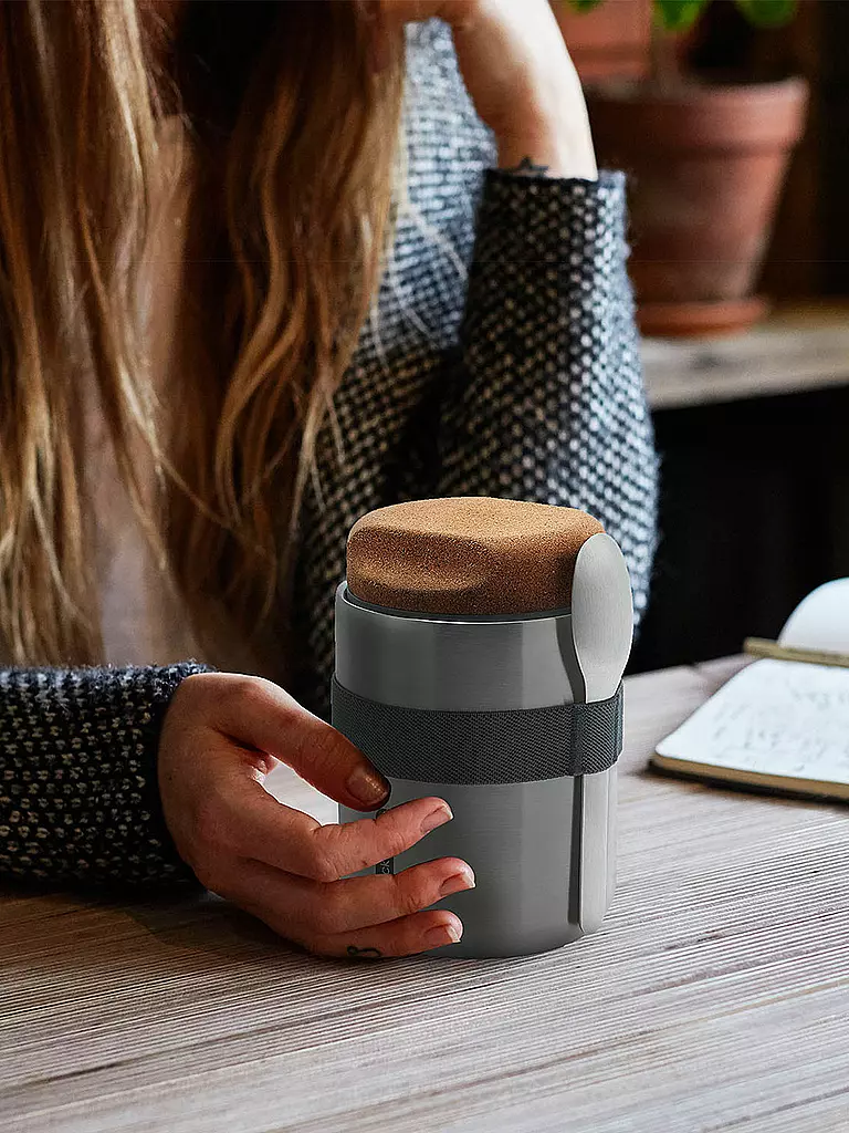 BLACK+BLUM | Gobelet isotherme 550 ml en acier inoxydable / Noir |