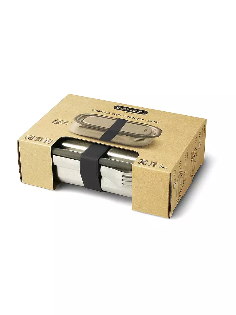 BLACK+BLUM | Lunchbox Grand 1l Noir/Acier inoxydable |