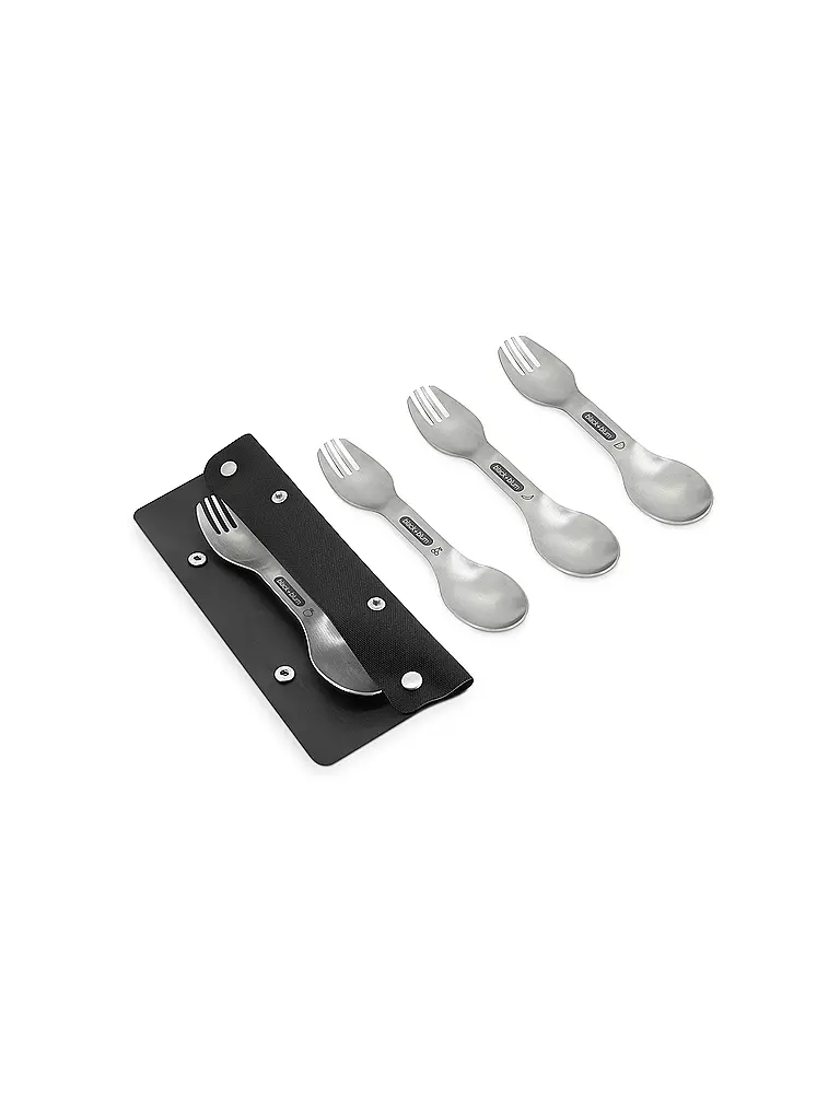 BLACK+BLUM | Set de 4 göffel en acier inoxydable | Argent