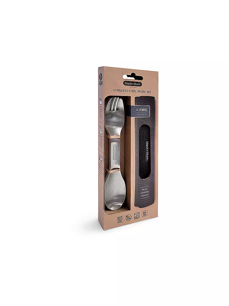 BLACK+BLUM | Set de 4 göffel en acier inoxydable | 