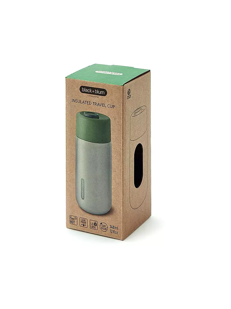 BLACK+BLUM | Thermos - Gobelet isotherme à emporter 340 ml Olive/Acier inoxydable | olive
