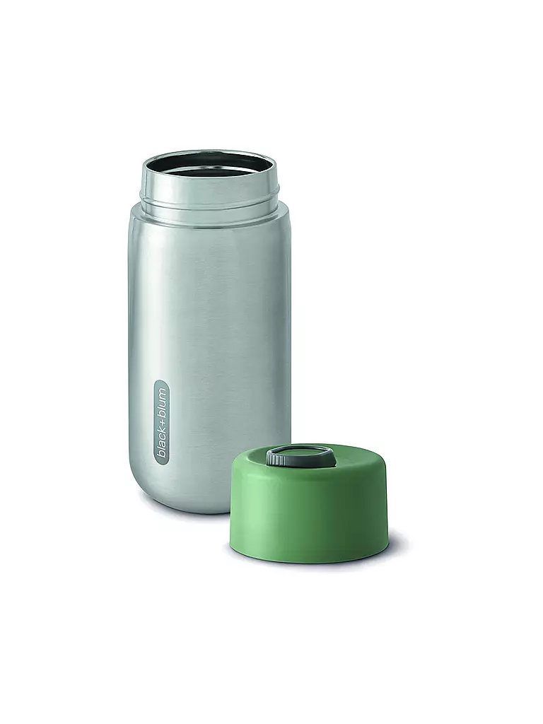 BLACK+BLUM | Thermos - Gobelet isotherme à emporter 340 ml Olive/Acier inoxydable | 