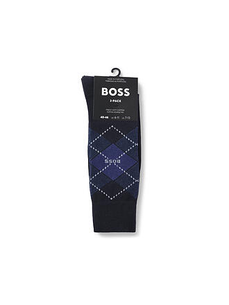 BOSS | Chaussettes lot de 2 bleu foncé