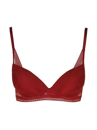 BOSS | Soutien-gorge à armatures HALF PAD_PEONY LACE rouge foncé