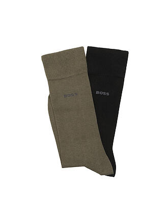 BOSS | Chaussettes, lot de 2, vert moyen