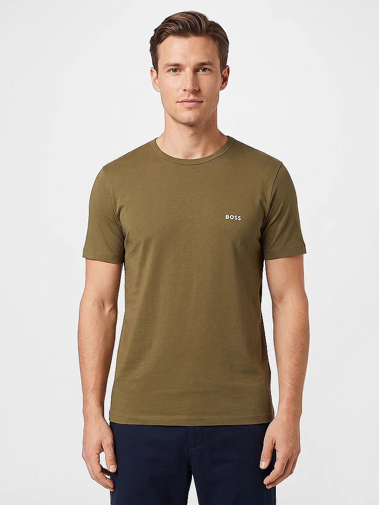 BOSS Hommes TShirtRN 3P Classic Lot de Trois t Shirts en Coton à Logo brodé - vue 2