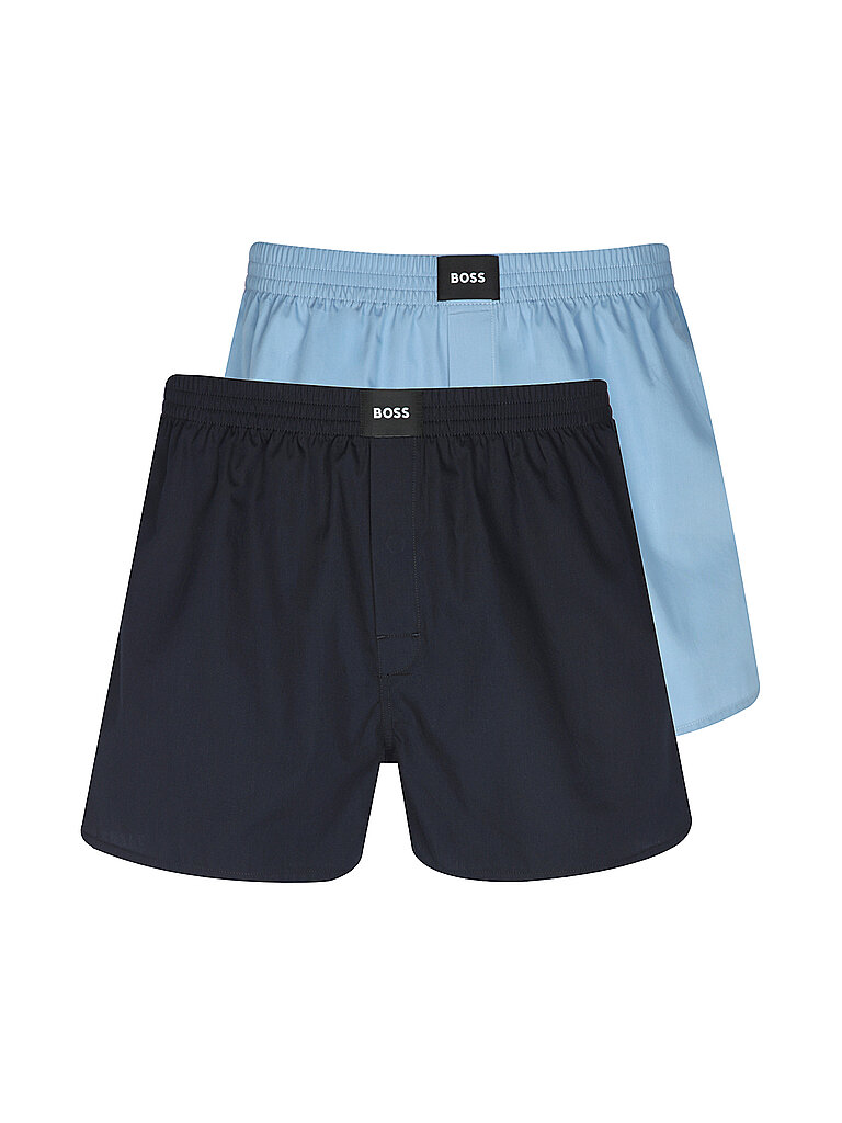 Boxershorts lot de 2 bleu clair / bleu pastel bleu marine XXL