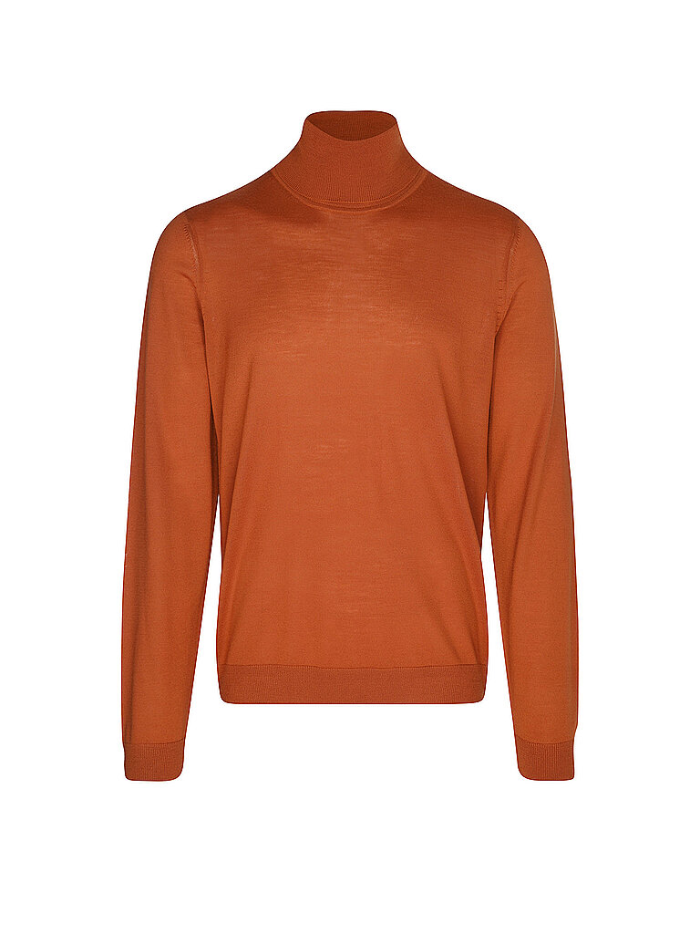 BOSS+Pull+à+col+roule+Slim+Fit+MUSSO+orange+|+S