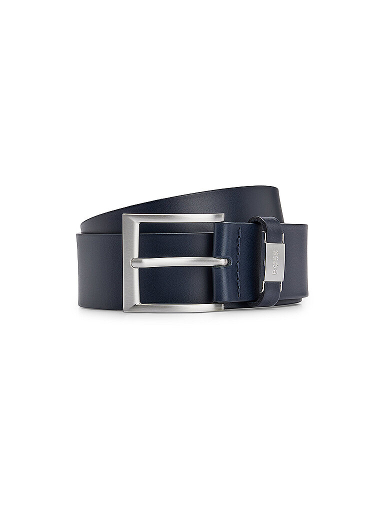 Ceinture en cuir CONNIO bleu marine 100