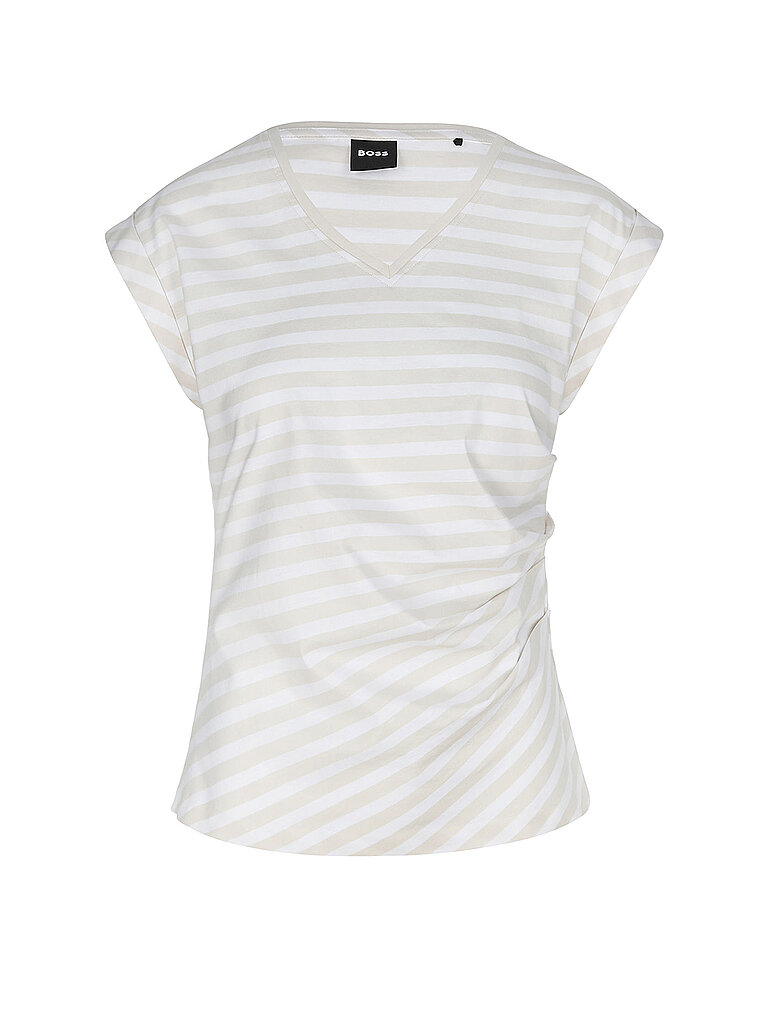 T-Shirt EVKA_STRIPED blanc XL