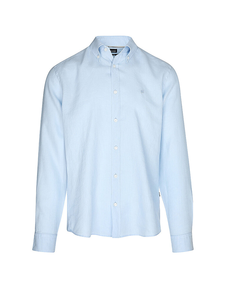 Chemise en lin H-LIAM bleu clair L