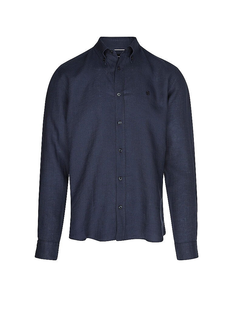 Chemise en lin H-LIAM bleu marine XL