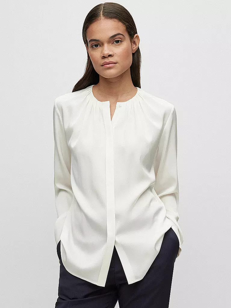 BOSS | Blouse en soie BANORA | weiss