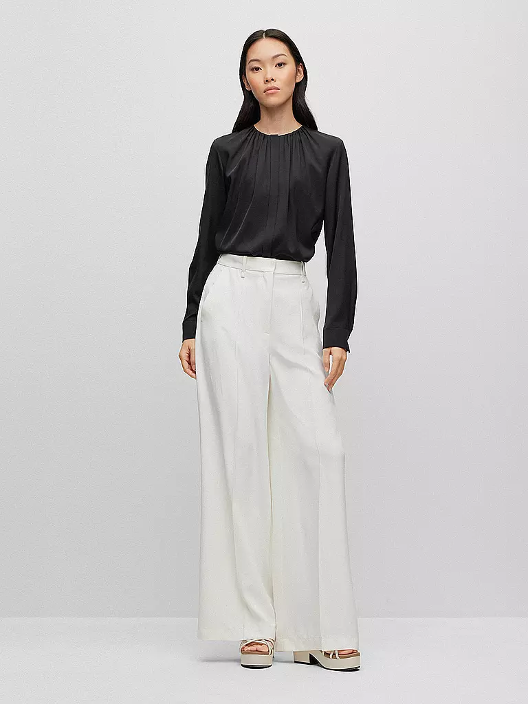 BOSS | Blouse en soie BANORA | schwarz