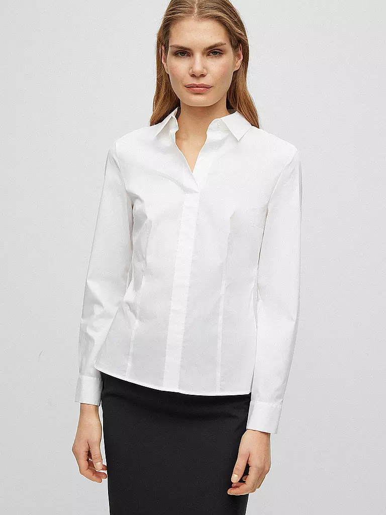 BOSS | Blouse Slim Fit BASHINA | weiss