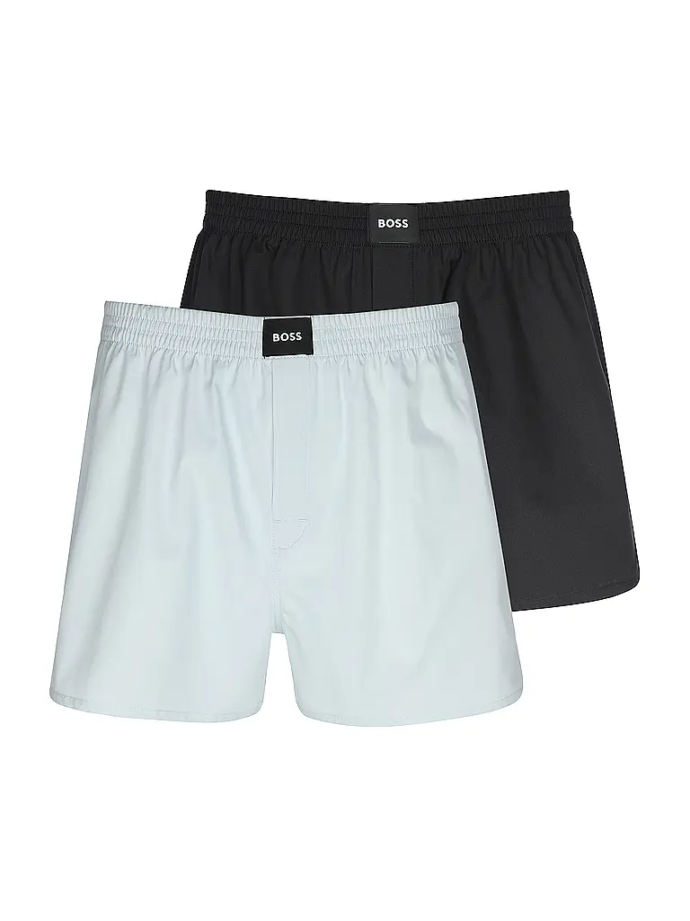 BOSS | Boxershorts lot de 2 open blue | weiss
