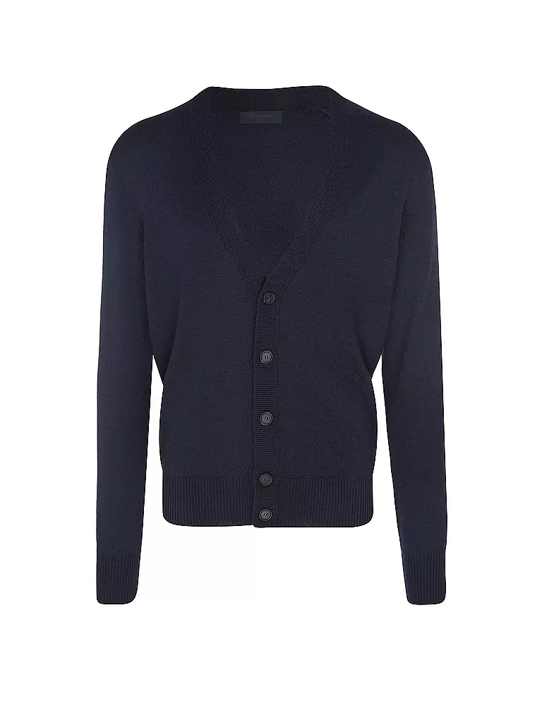BOSS | Cardigan en cachemire | Bleu foncé