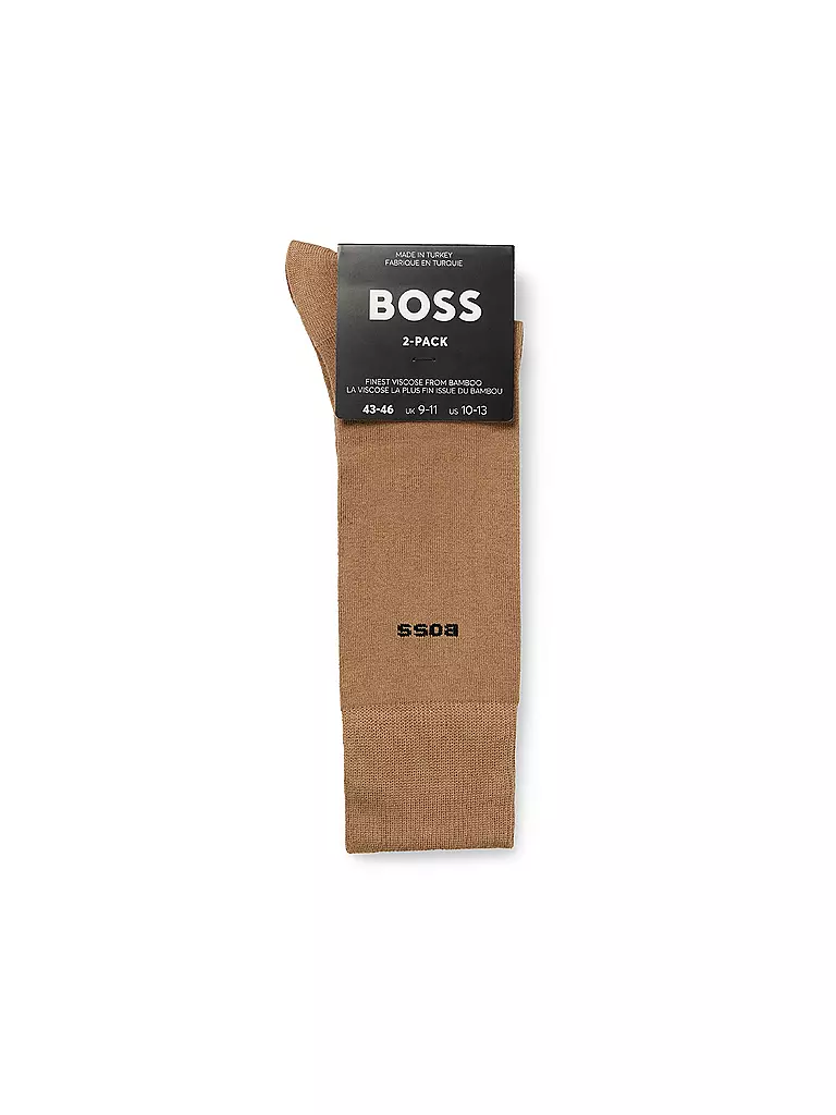 BOSS | Chaussettes, lot de 2, beige moyen | Beige