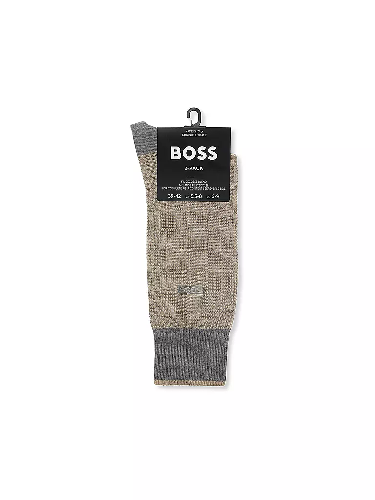 BOSS | Chaussettes, lot de 2, gris moyen | 