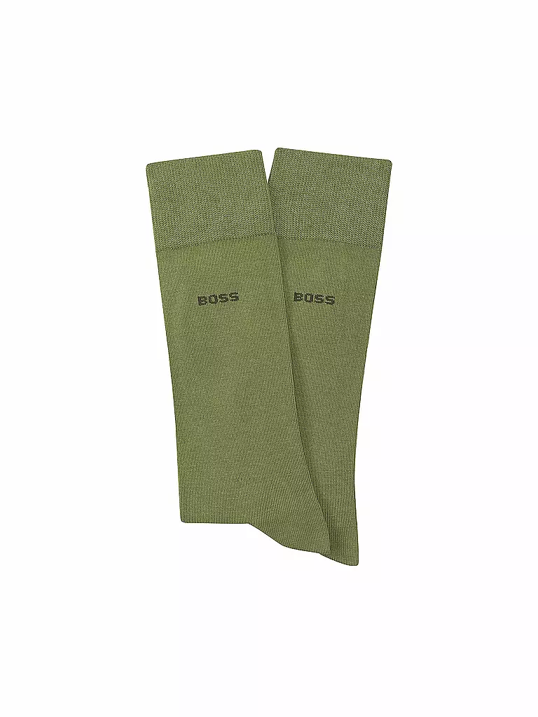 BOSS | Chaussettes, lot de 2, vert moyen | olive