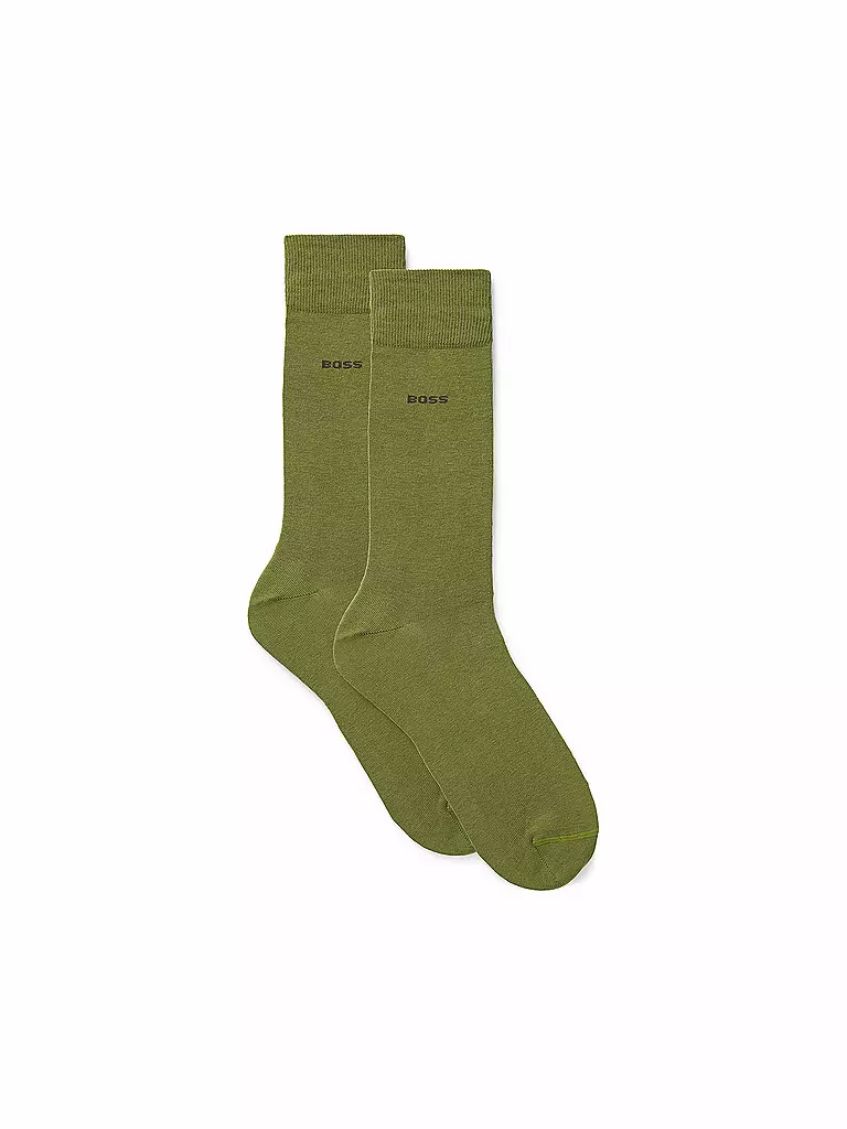 BOSS | Chaussettes, lot de 2, vert moyen | olive