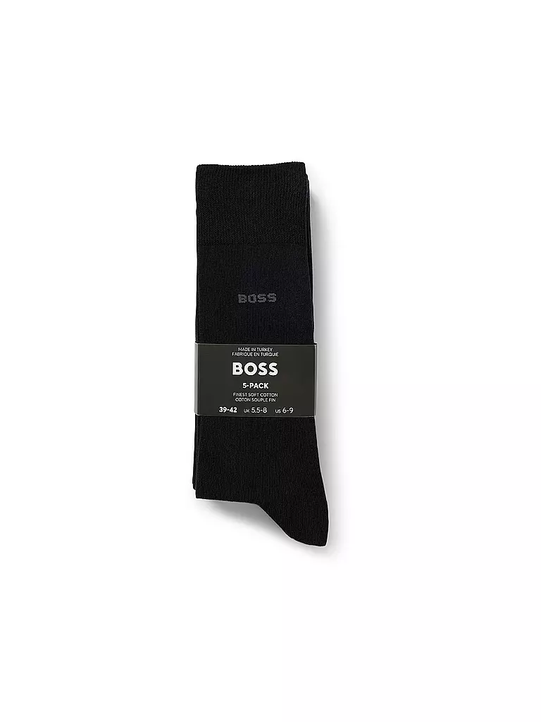 BOSS | Chaussettes 5 paires noir | schwarz