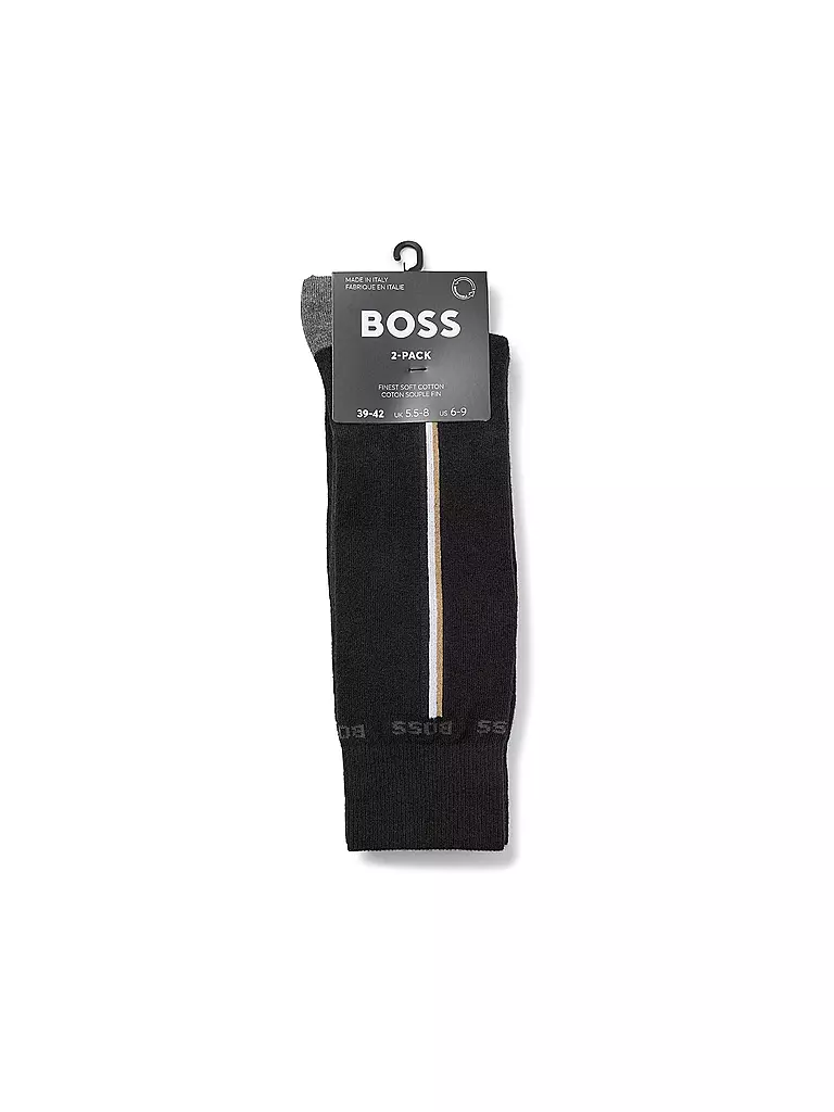 BOSS | Chaussettes homme ICONIC lot de 2 noir |