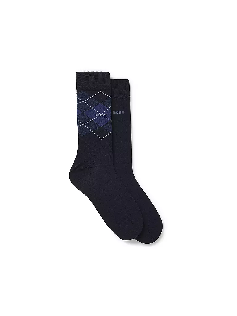 BOSS | Chaussettes lot de 2 bleu foncé | dunkelblau