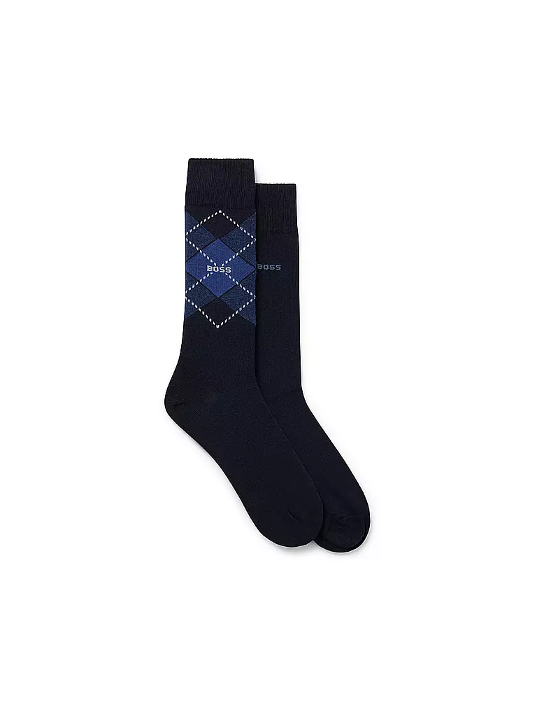 BOSS | Chaussettes lot de 2 bleu foncé | dunkelblau