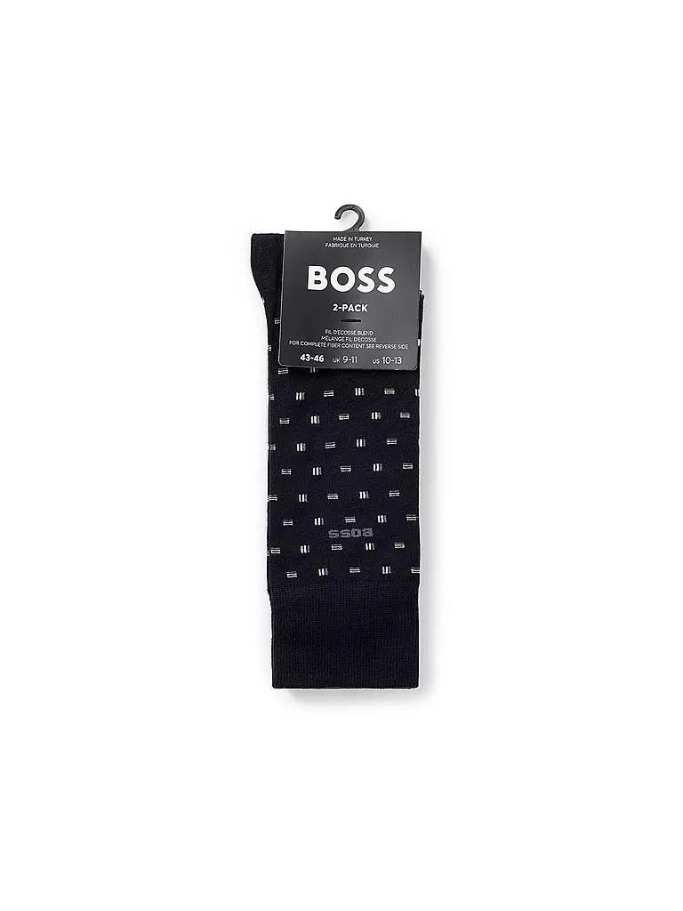 BOSS | Chaussettes lot de 2 bleu foncé | Bleu foncé