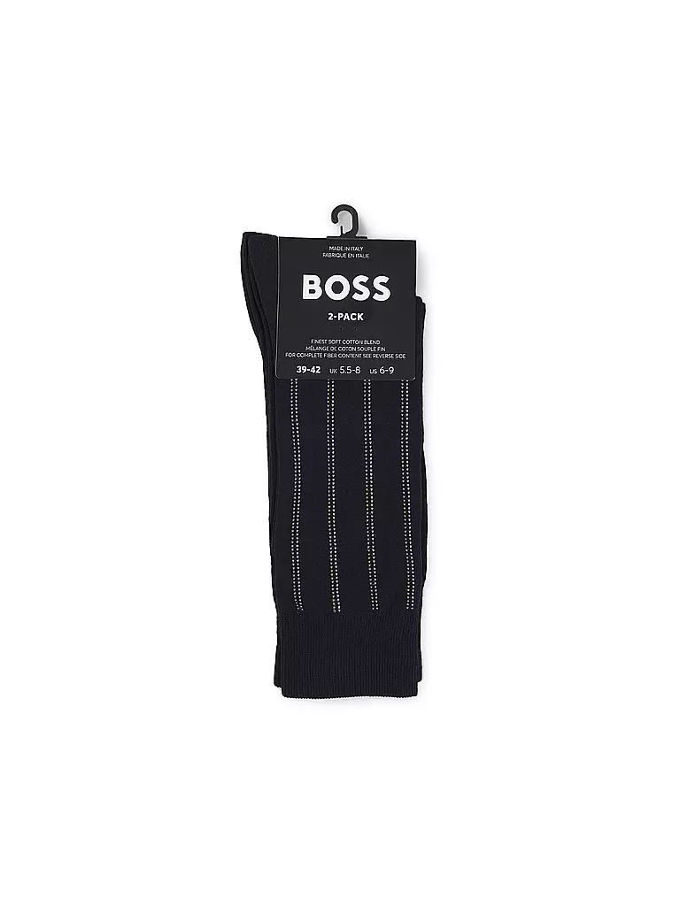 BOSS | Chaussettes lot de 2 bleu foncé | dunkelblau