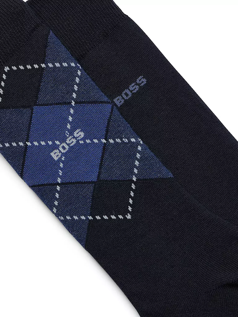 BOSS | Chaussettes lot de 2 bleu foncé | dunkelblau