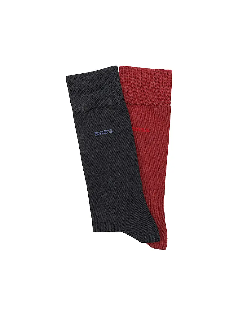 BOSS | Chaussettes lot de 2 rouge medium | dunkelrot