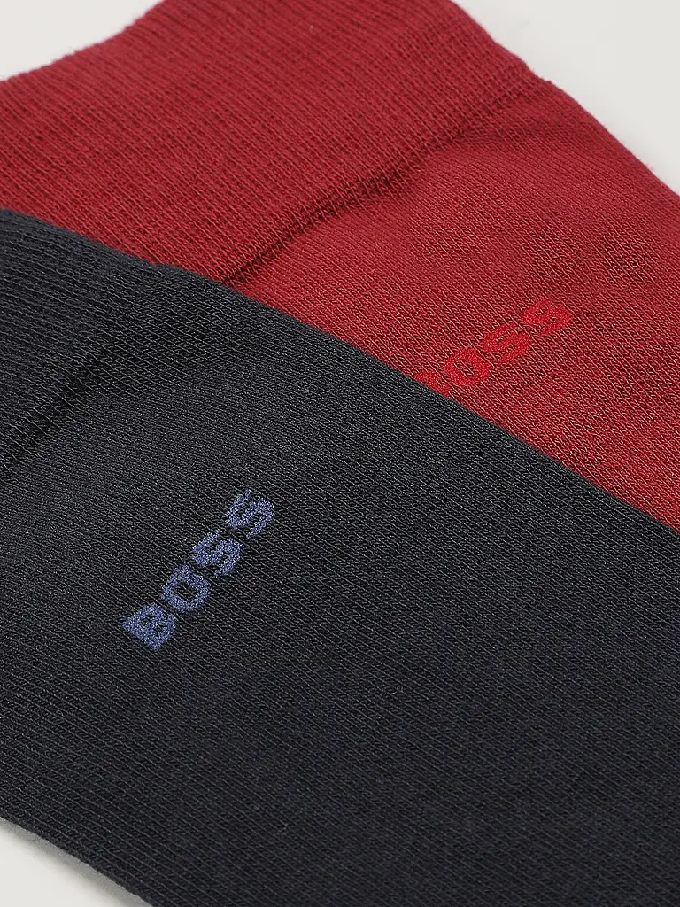 BOSS | Chaussettes lot de 2 rouge medium | dunkelrot
