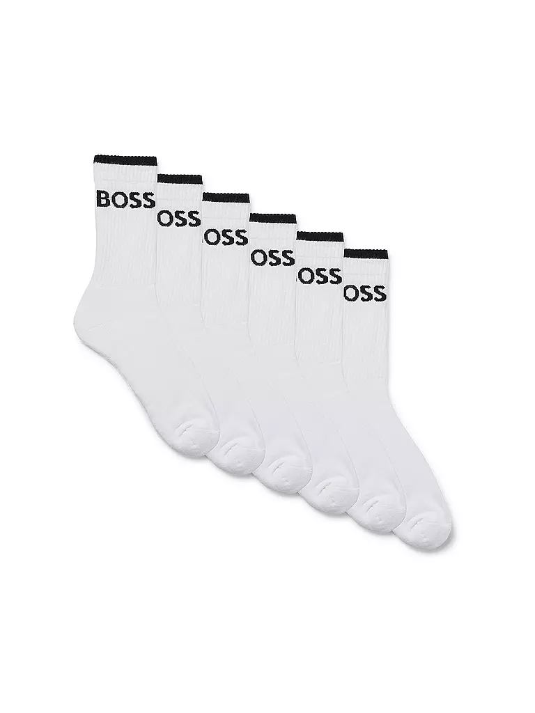 BOSS | Chaussettes lot de 6 blanc | Blanc
