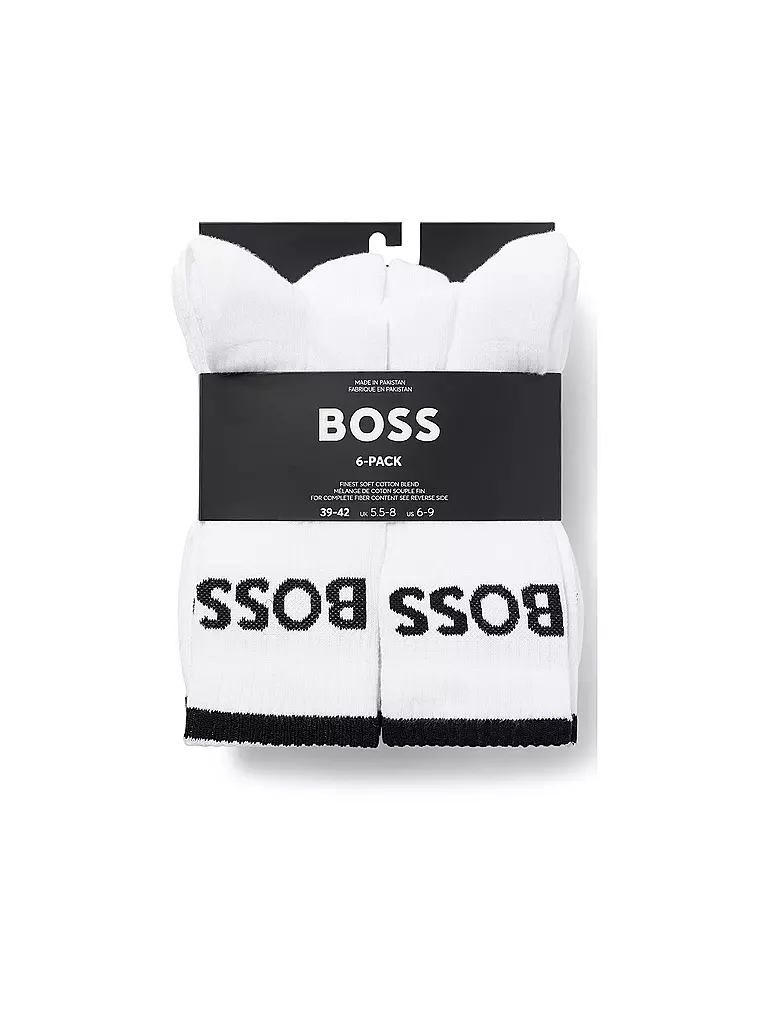BOSS | Chaussettes lot de 6 blanc |