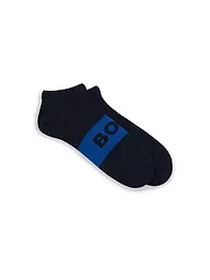 BOSS | Chaussettes sneaker lot de 2 bleu foncé | Bleu foncé