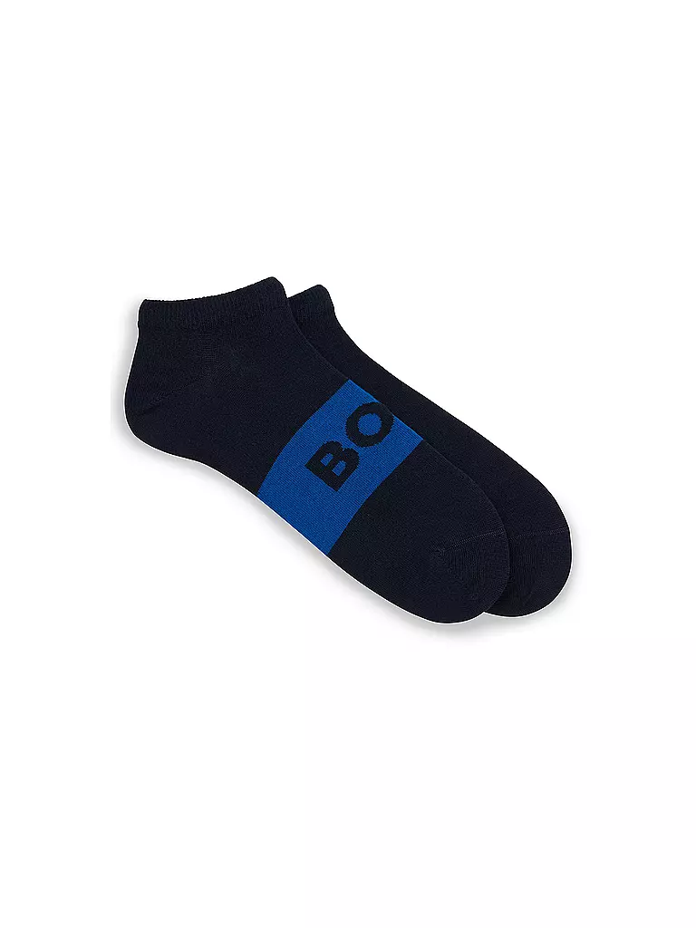 BOSS | Chaussettes sneaker lot de 2 bleu foncé | Bleu foncé