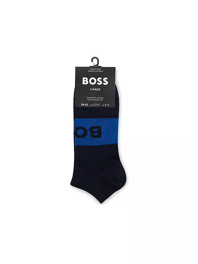 BOSS | Chaussettes sneaker lot de 2 bleu foncé | 