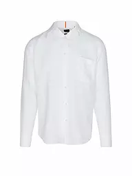 BOSS | Leinenhemd Regular Fit RELEGANT | Blanc