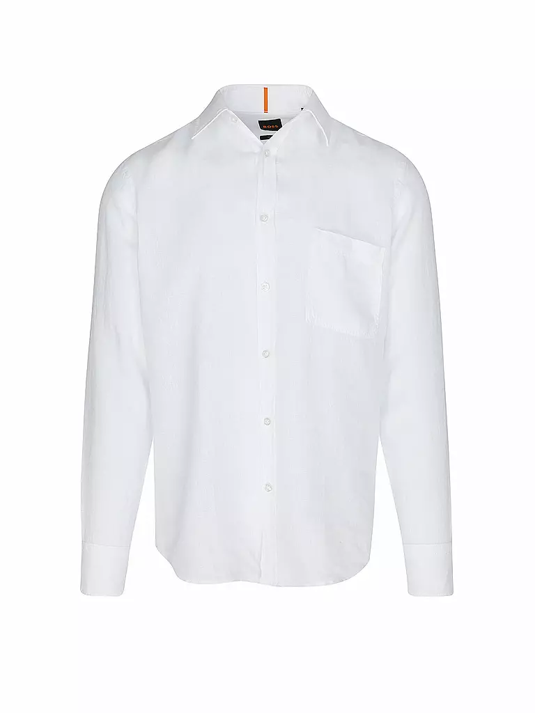 BOSS | Chemise en lin coupe droite RELEGANT | Blanc