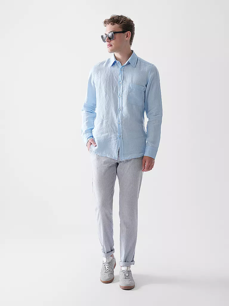 BOSS | Chemise en lin coupe droite RELEGANT | hellblau
